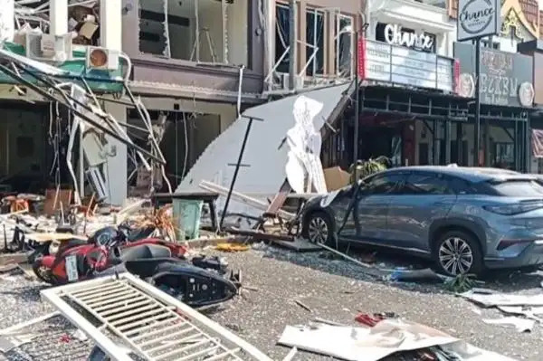 Ledakan di Ruko San Antonio Surabaya Lukai Lima Orang, Kerusakan Parah