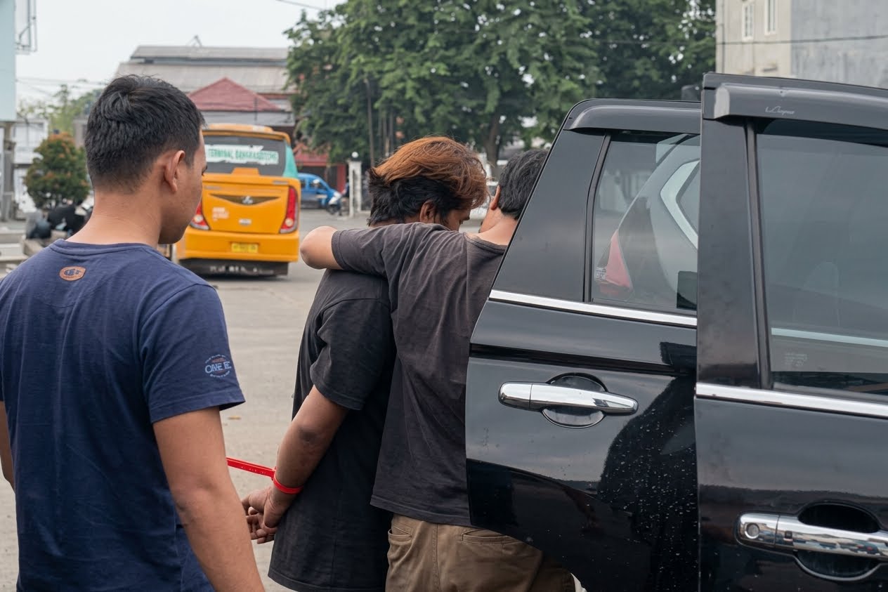 Begal Sopir Taksi Online di Pamulang Ditangkap di Warung Kopi Terminal Rangkasbitung
