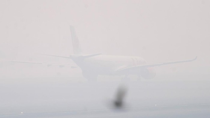 Kabut Asap Karhutla Ganggu Penerbangan di Bandara Palembang, Jarak Pandang Hanya 500 Meter
